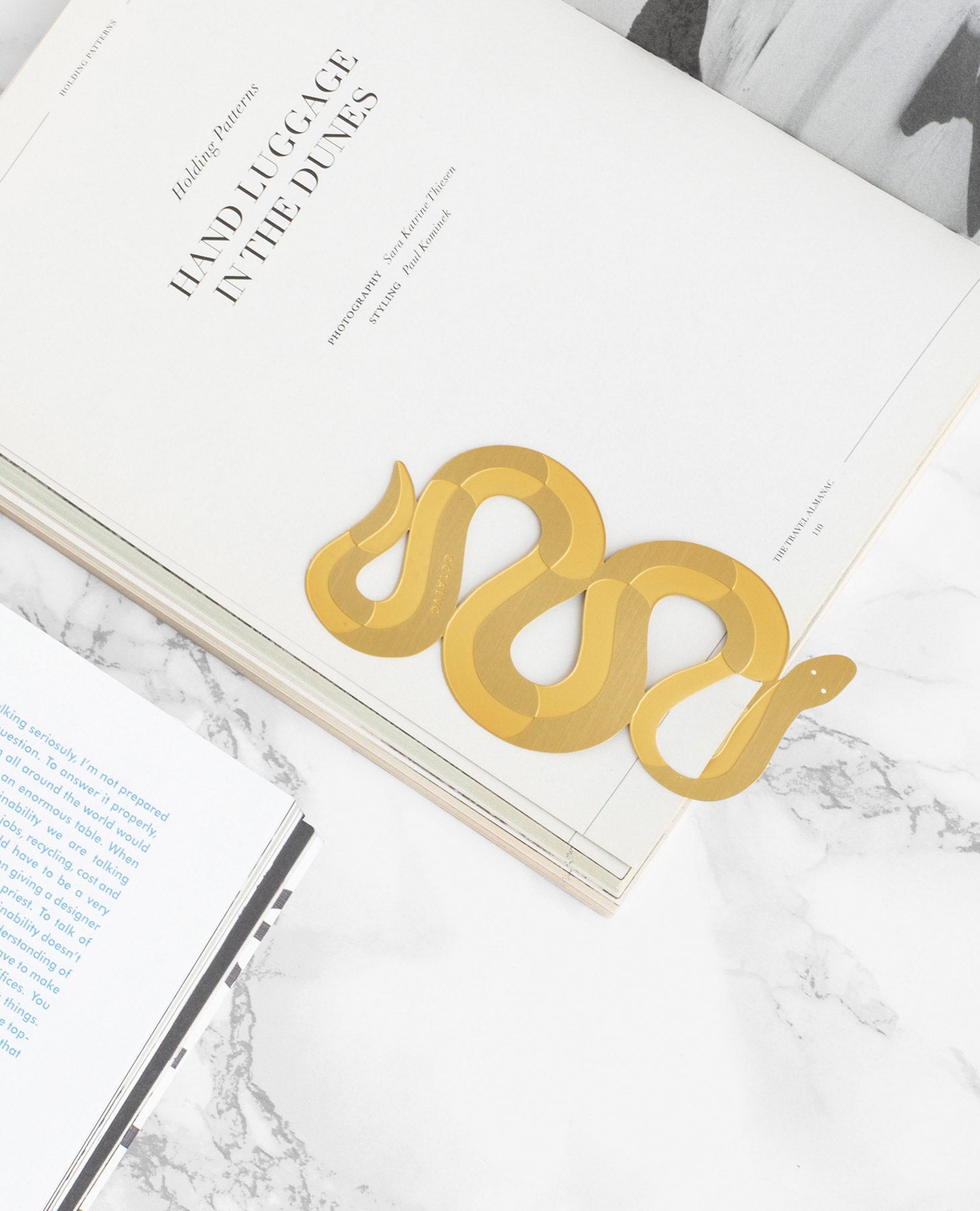 Serpenti Brass Bookmark