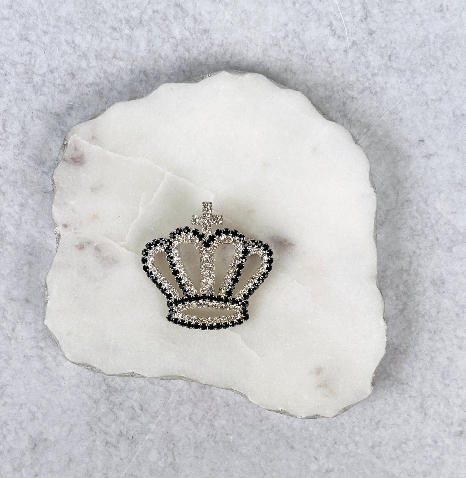Rhinestone Crown Brooch