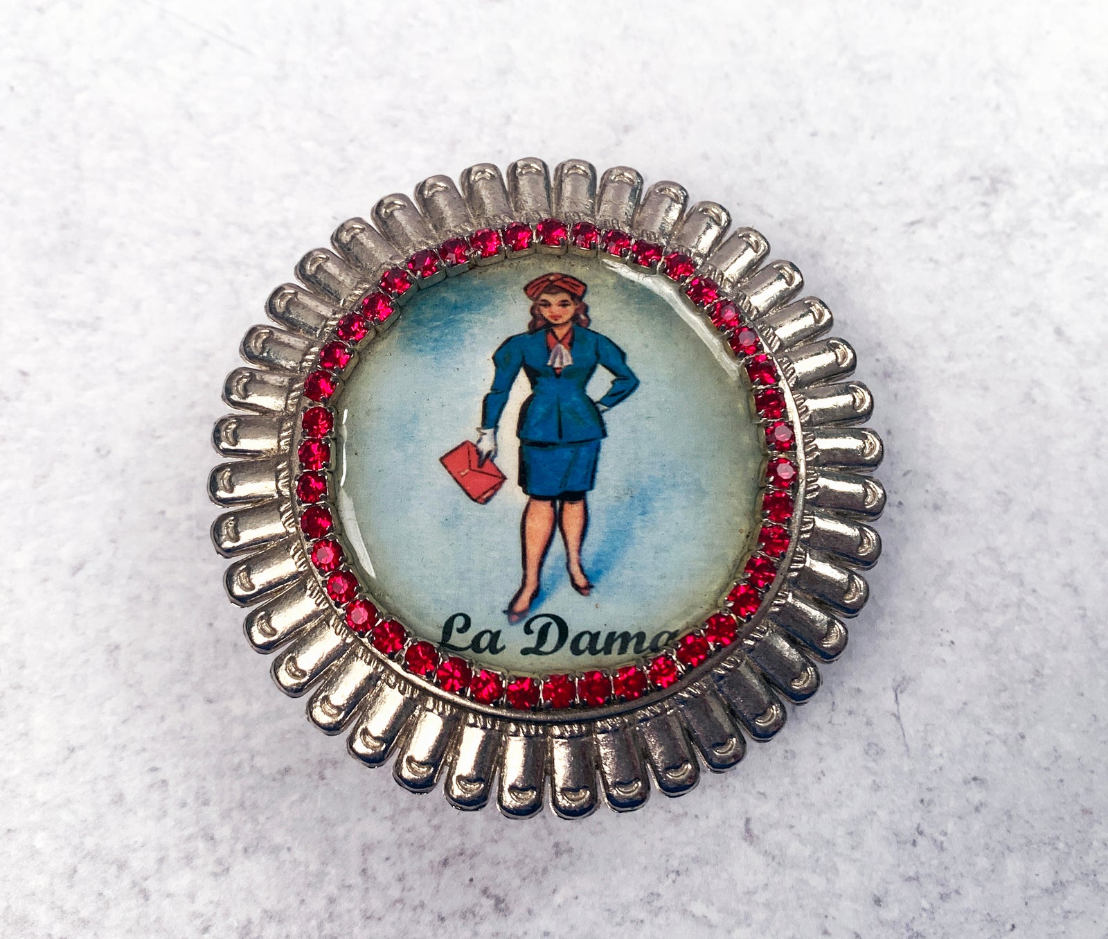 La Loteria Rhinestone Belt Buckle