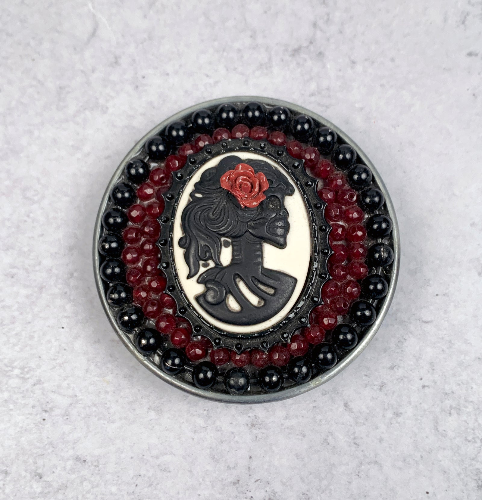 Gothic Skeleton Girl Belt Buckle