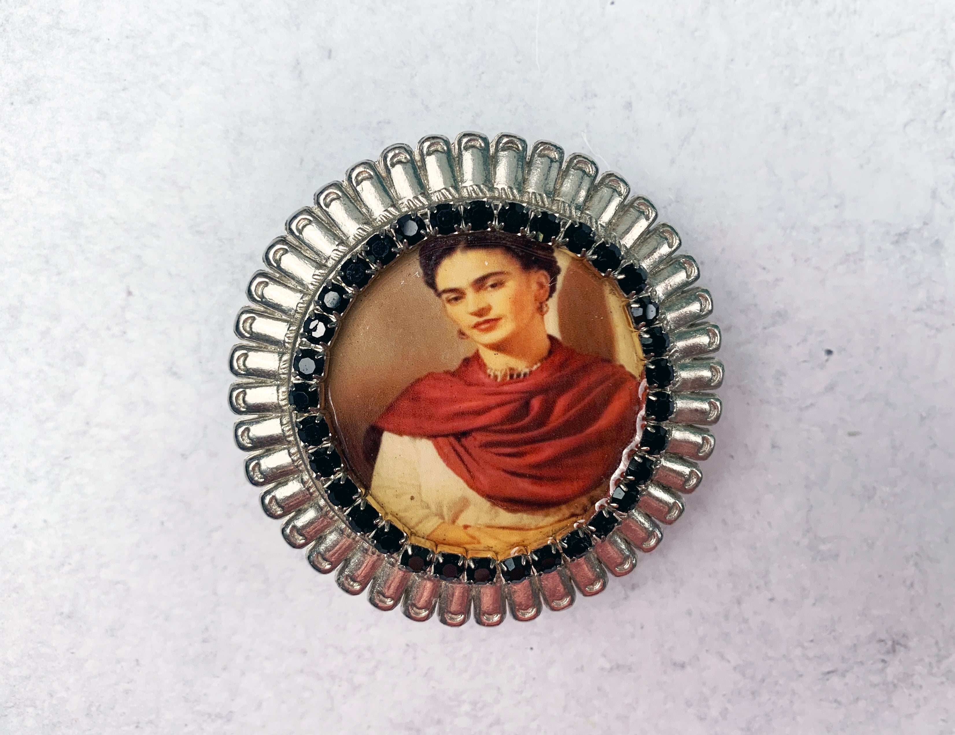 Frida Kahlo Pink Glass Charm Bracelet - Scarlette Dove