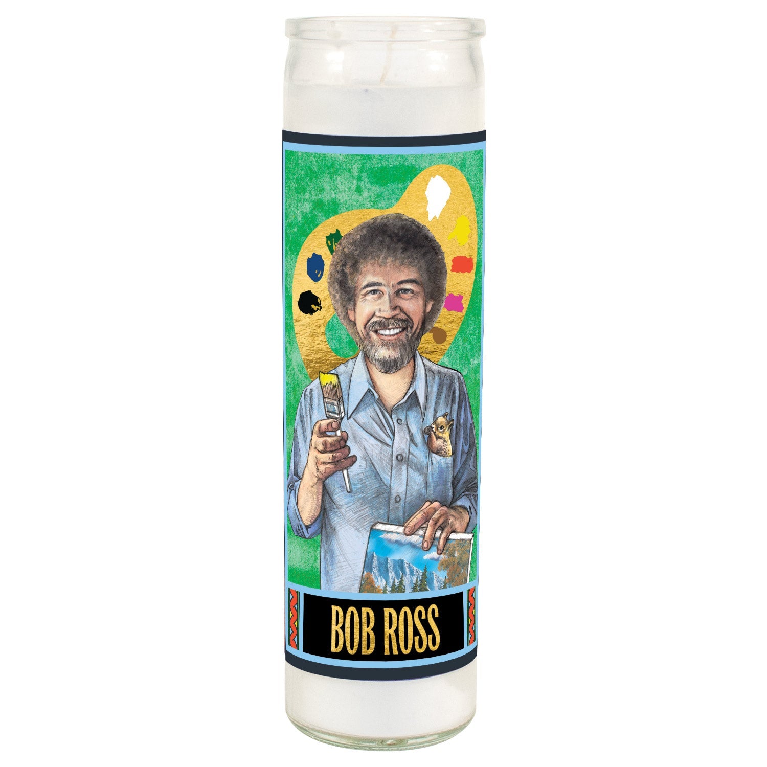 Bob Ross Secular Saint Candle