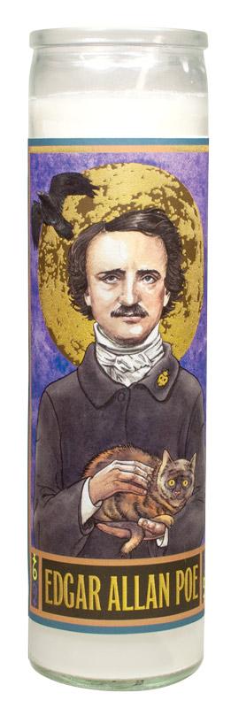 Edgar Allan Poe Secular Saint Candle