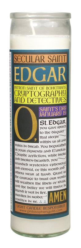 Edgar Allan Poe Secular Saint Candle
