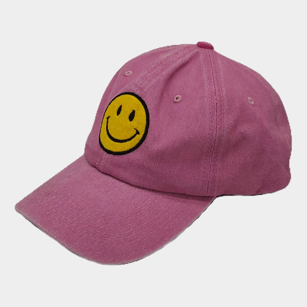Smiley Face  Burgundy Baseball Cap