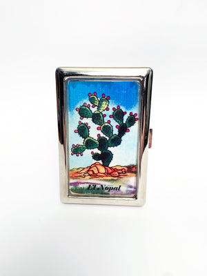 La Loteria 'el nopal' Metal Card Case
