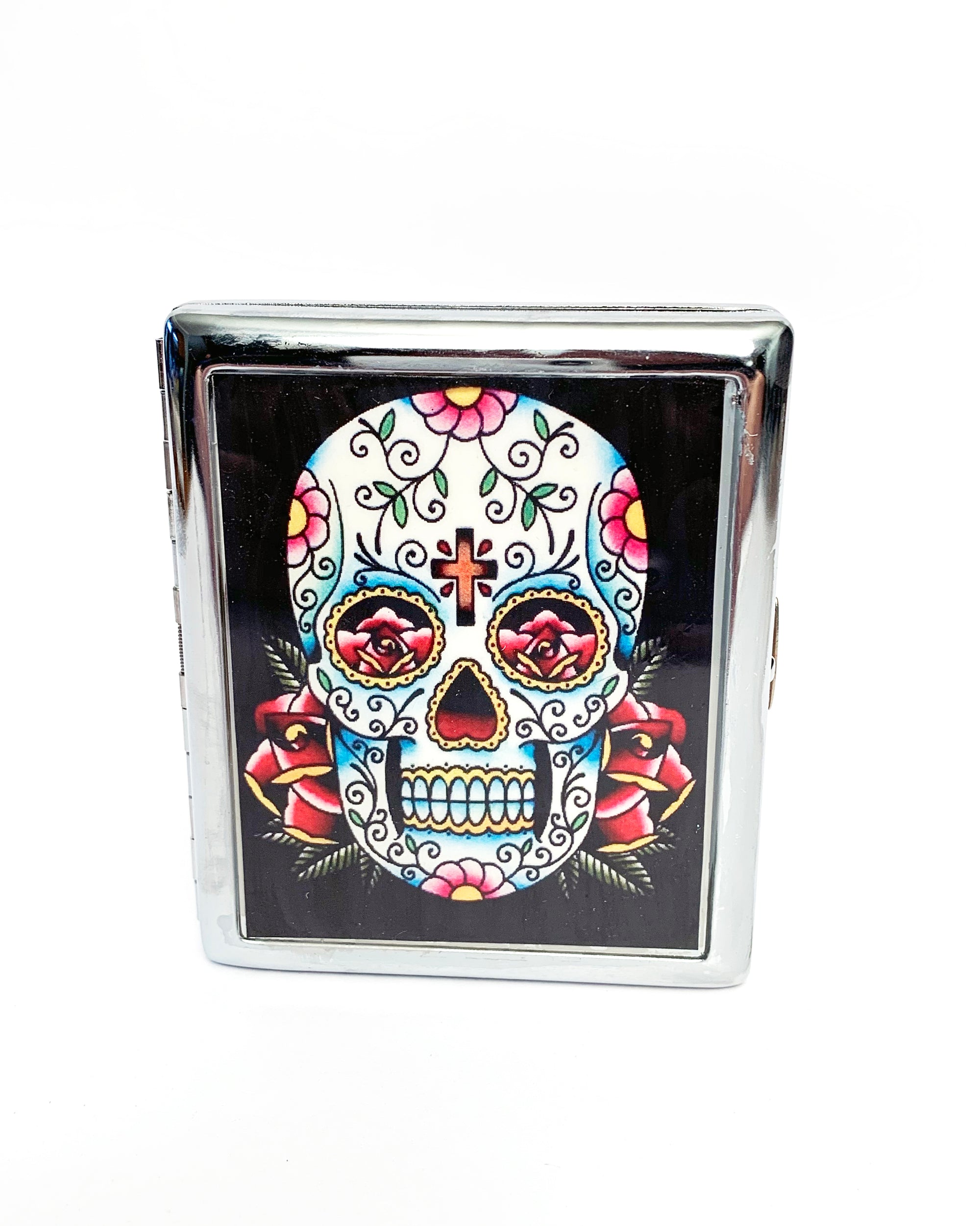 Dia de los Muertos Calavera Metal Card Case