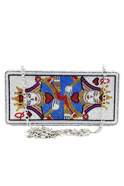 Queen of Hearts Austrian Crystal Clutch