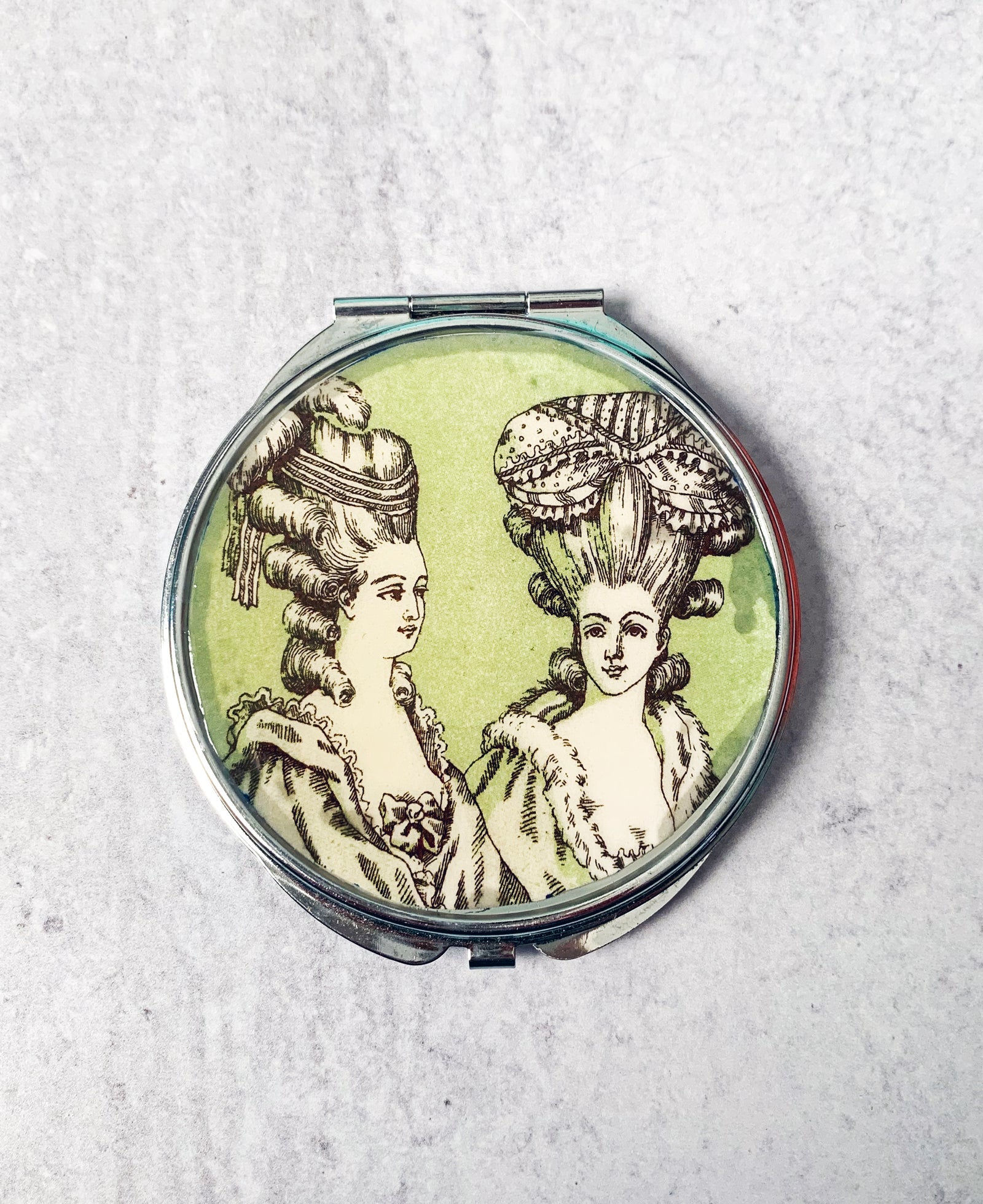 French Women Compact Mirror