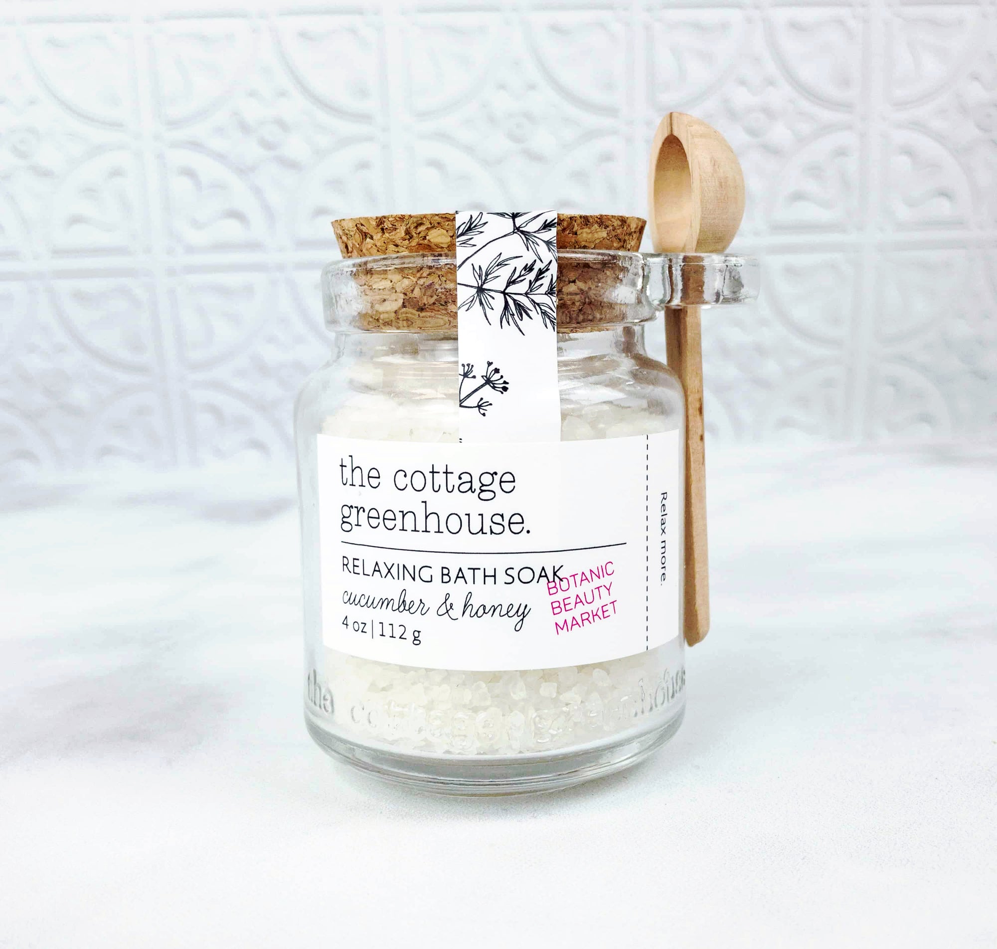 The Cottage Greenhouse Cucumber and Honey Relaxing Bath Soak Salts