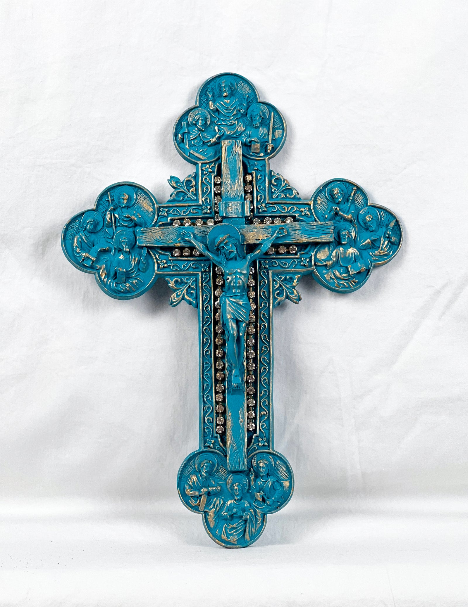 Mixed Media Rhinestone Wall Cross