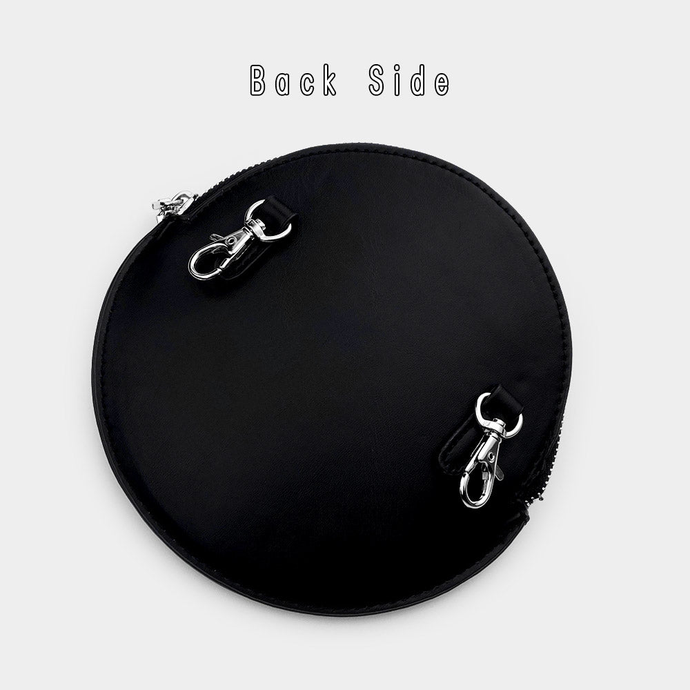 Yellow Smiley Face Bling Crossbody Bag