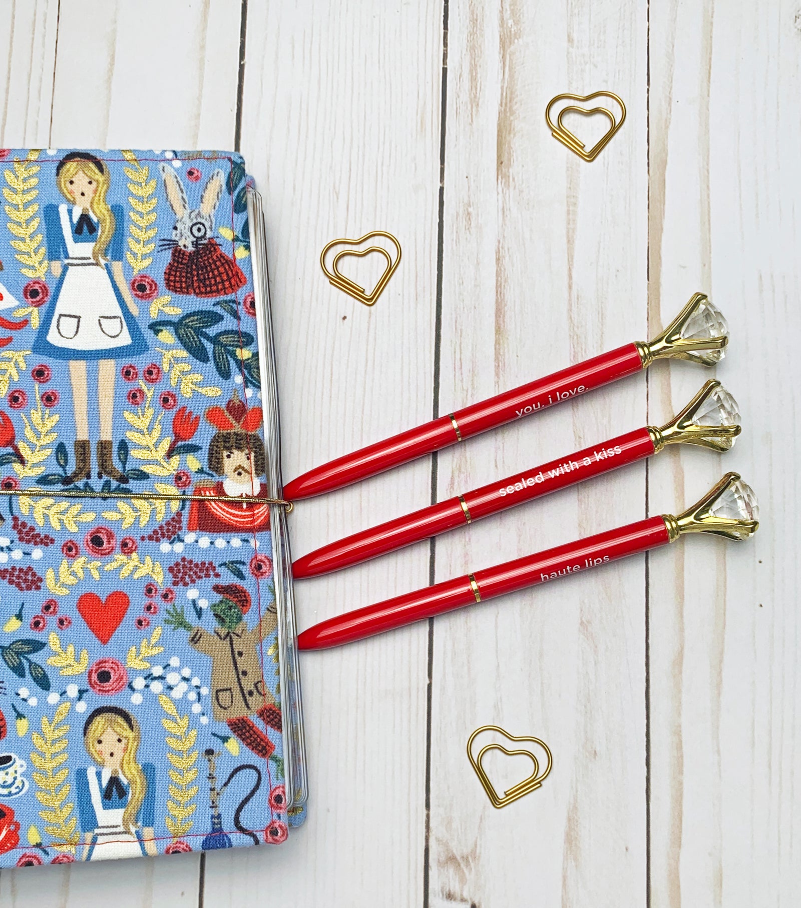 Diamond Top Red Ballpoint Pen