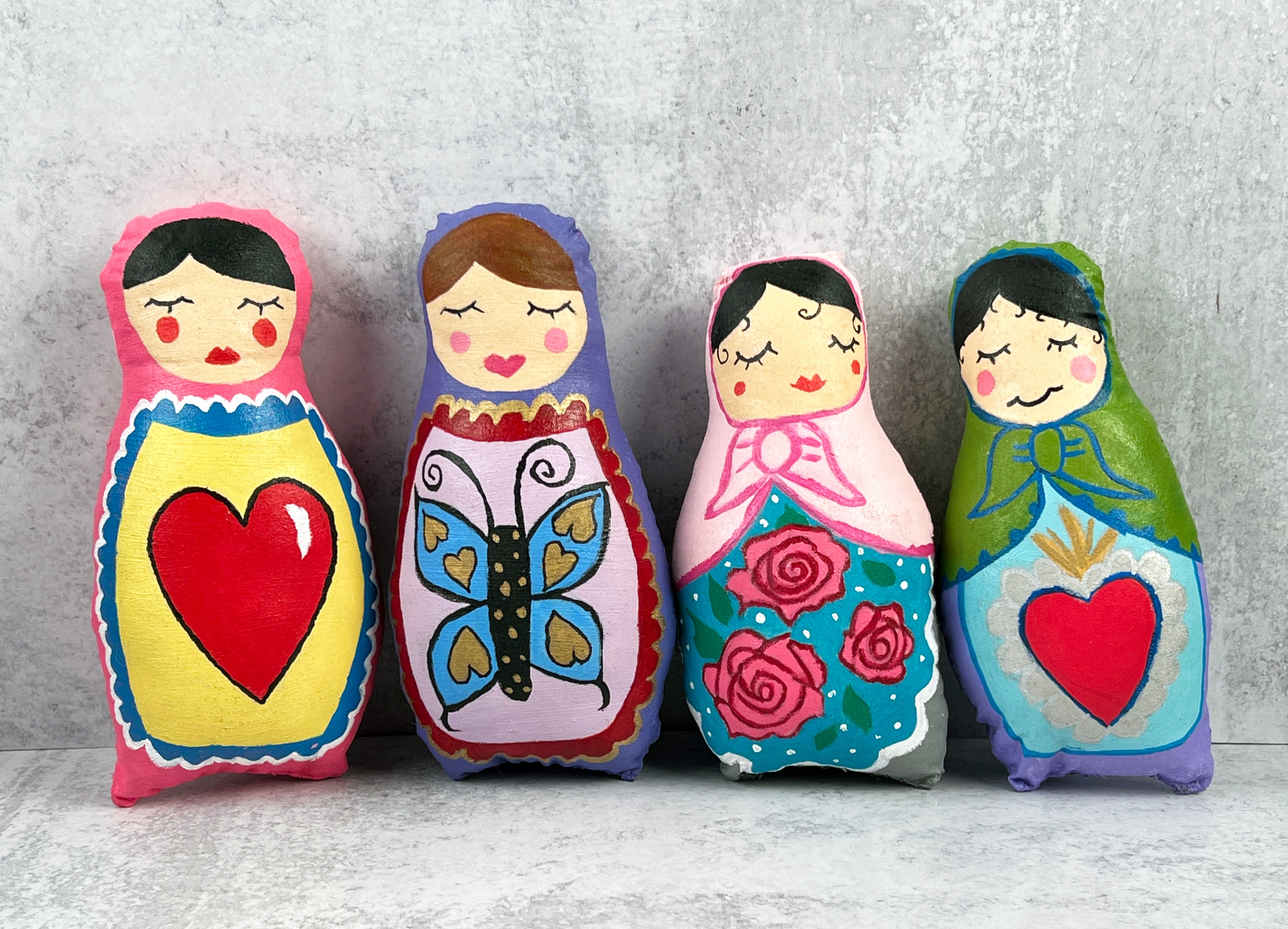 Colorful Swatch Nesting Dolls Set Set of 7 Nesting Dolls, Ukrainian Art, Matryoshka, Unique  main image 3