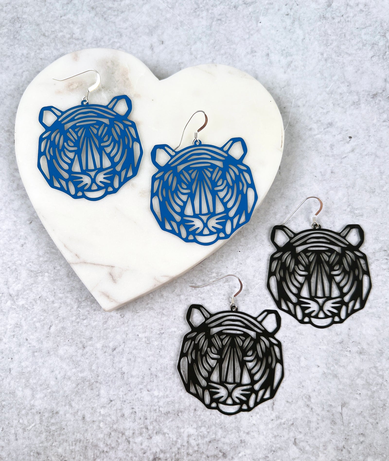 Geometric Tiger Earrings