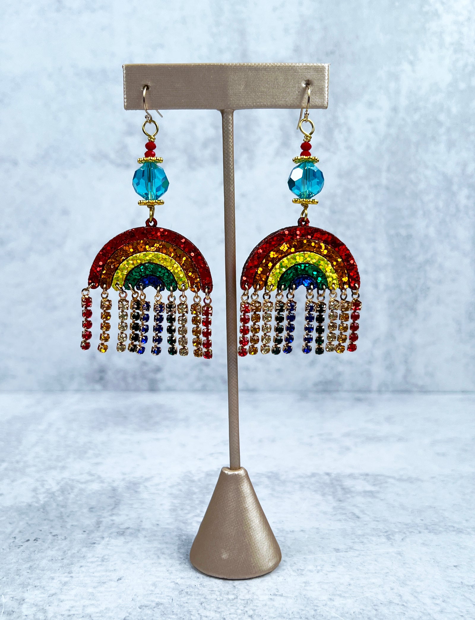 Rainbow Acrylic Earrings