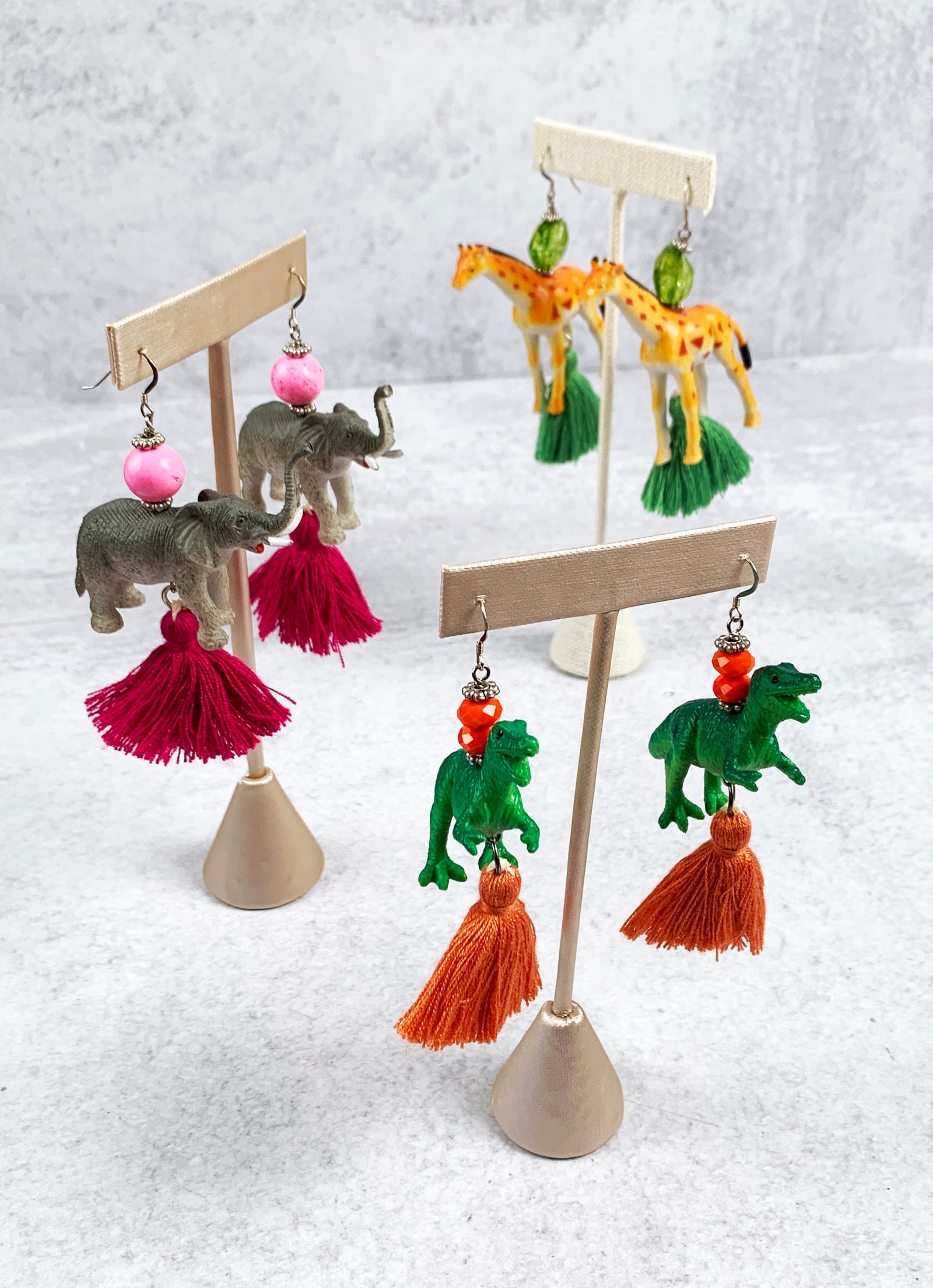 Whimsy Animal Tassel Earrings