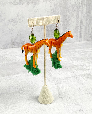 Whimsy Animal Tassel Earrings