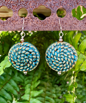 Ceramic Textured Bead Earrings