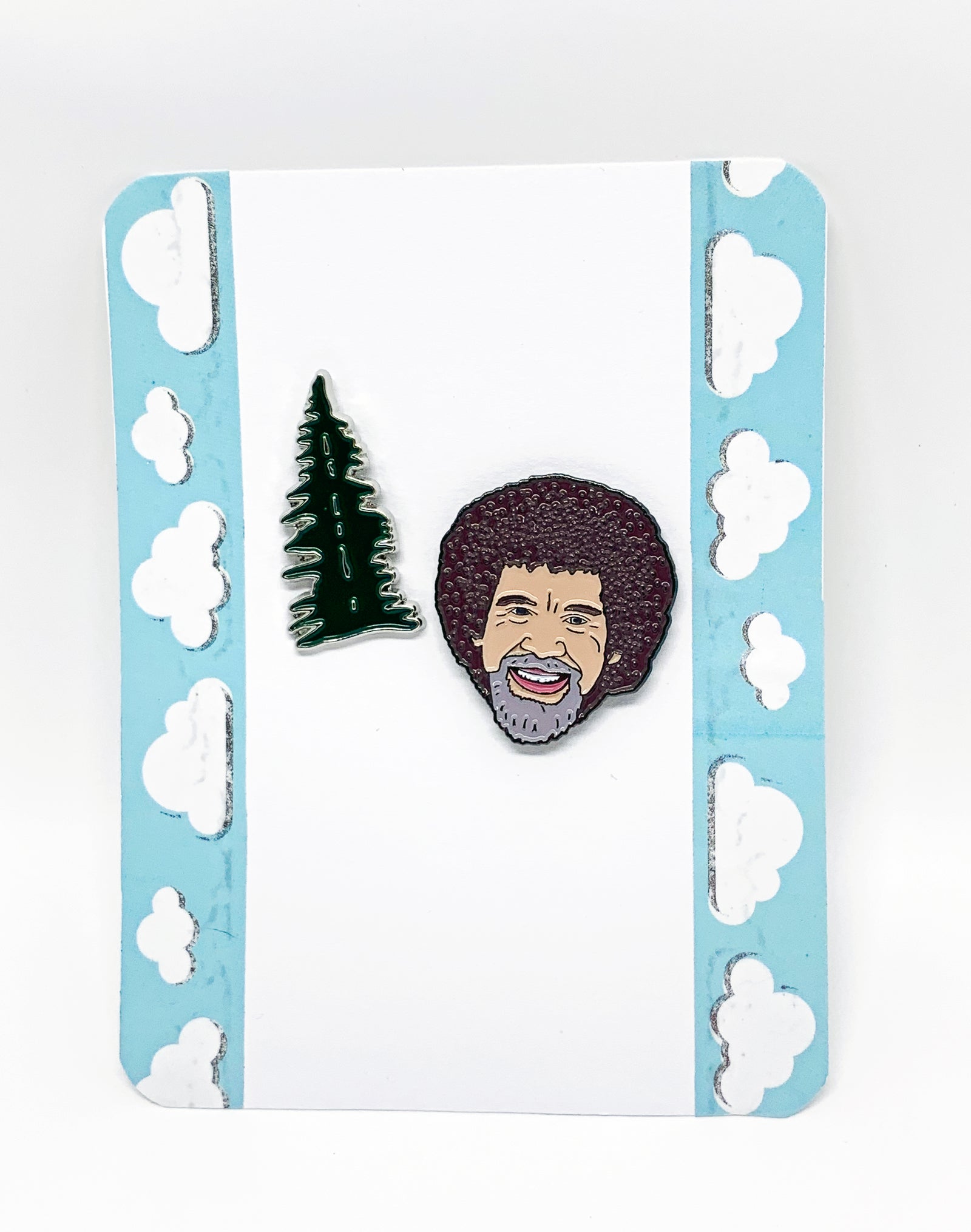 Bob Ross and the Happy Little Tree Enamel Pin