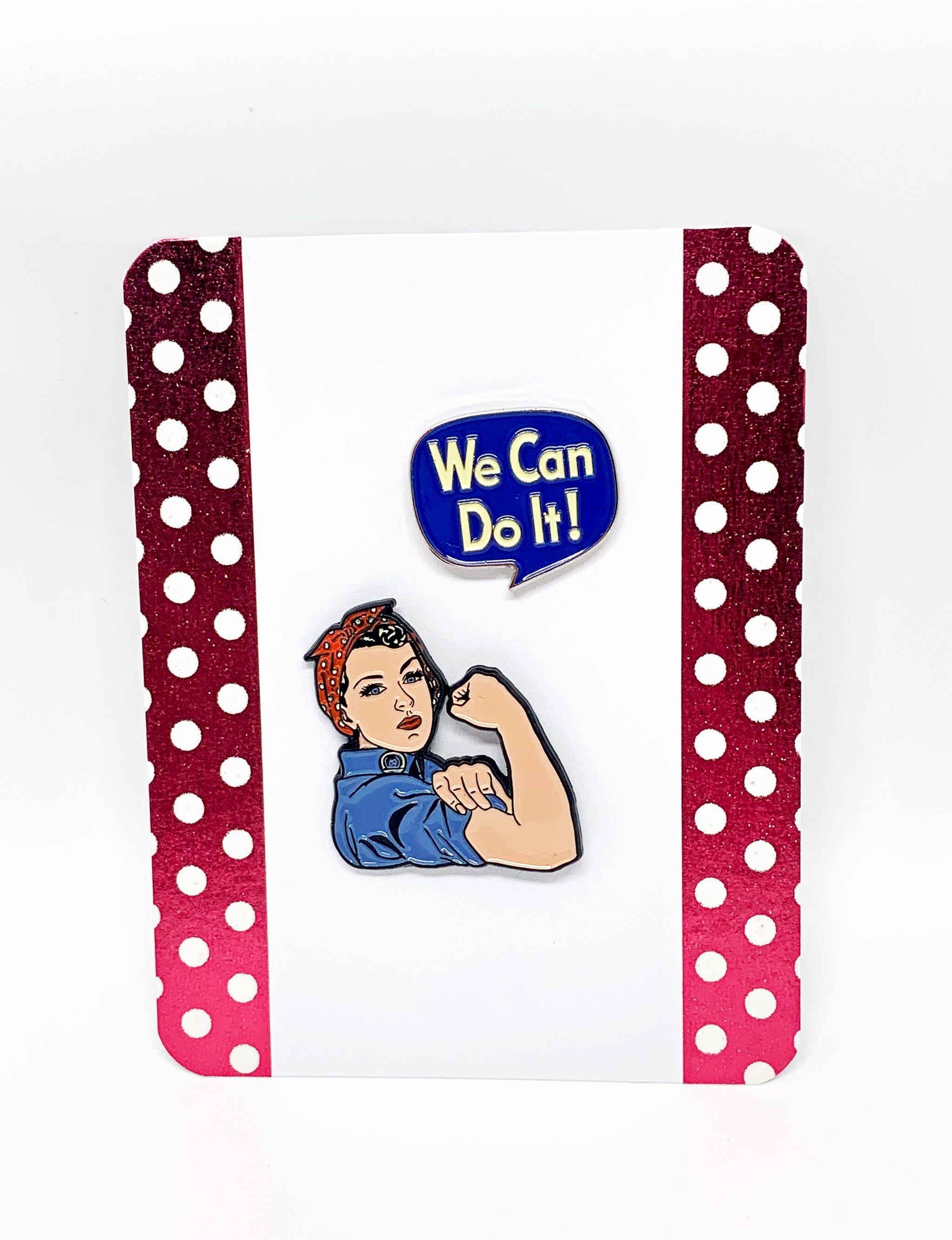 Rosie the Riveter Enamel Pin - Scarlette Dove