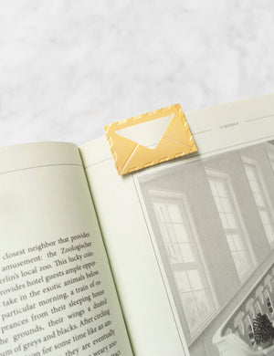 Blank Greeting Card with Brass Envelope Mini Clip