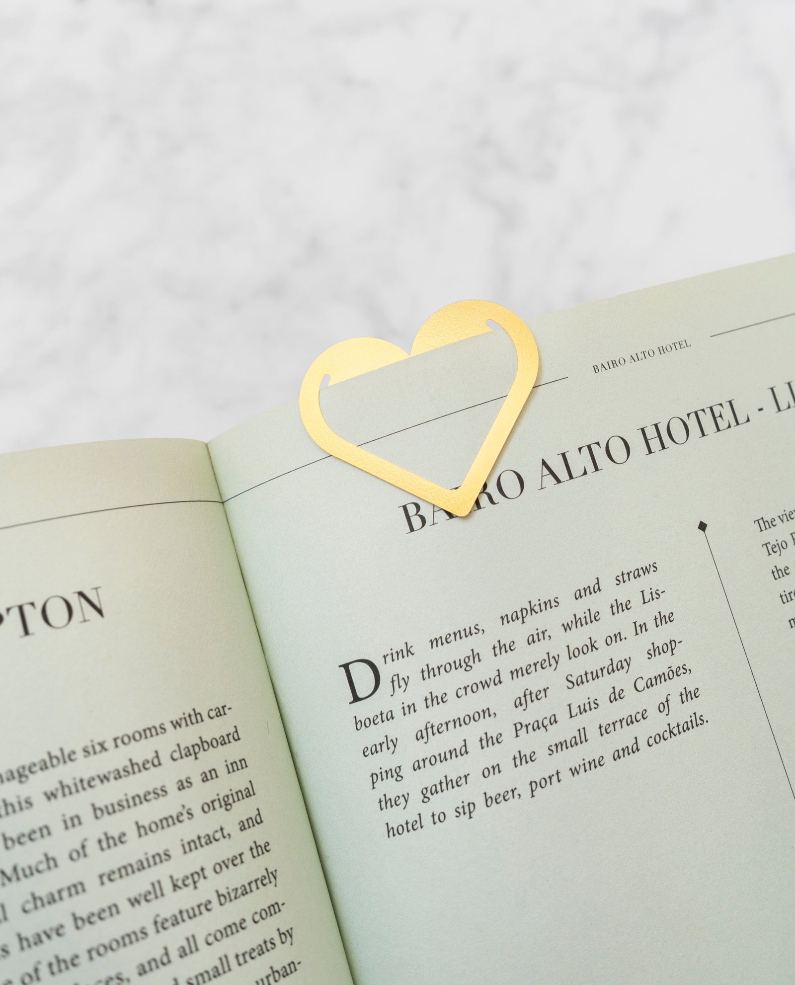 Blank Greeting Card with Brass Heart Mini Clip