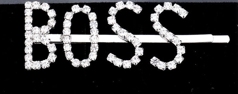 Rhinestone Message Hair Pin