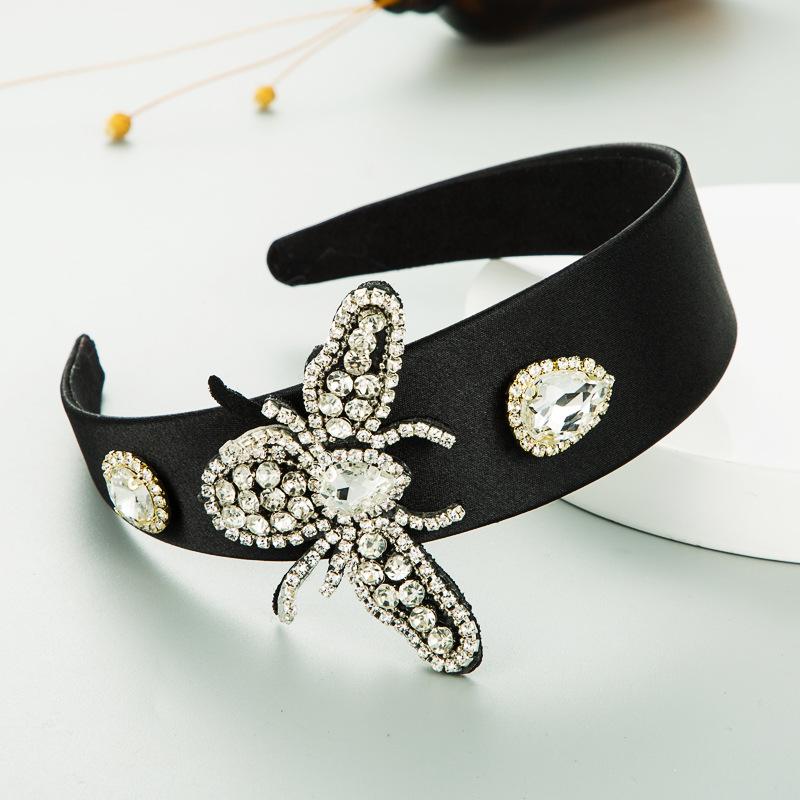 Rhinestone Bee Satin Headband