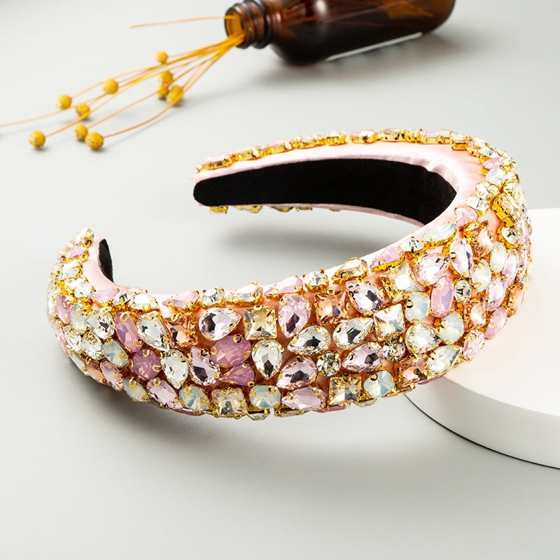 Sweet Confection Pink Rhinestone Headband