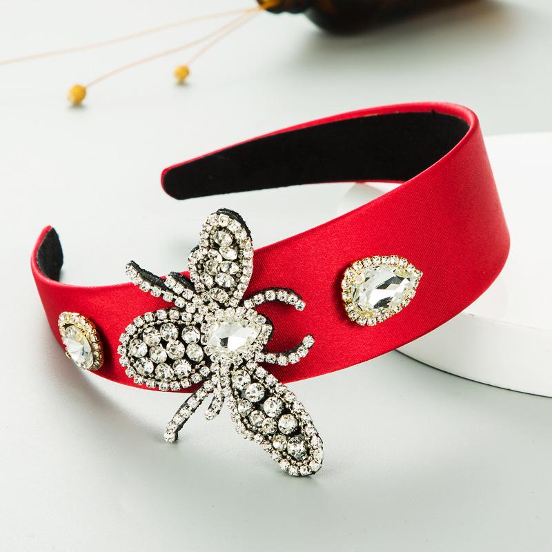 Rhinestone Bee Satin Headband