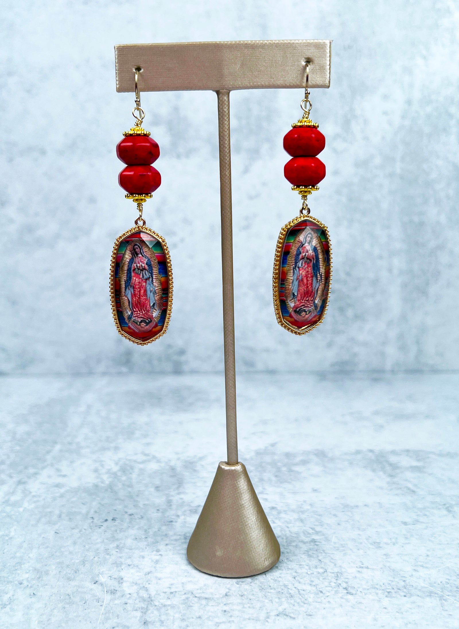 Guadalupe Gold Frame Earrings