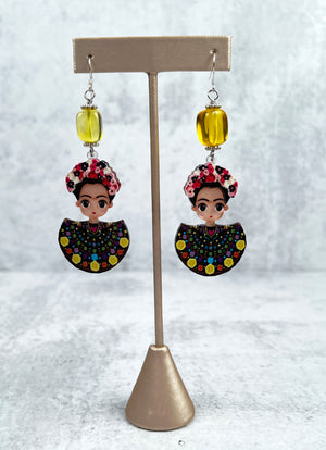 Mexican Doll Acrylic Earrings
