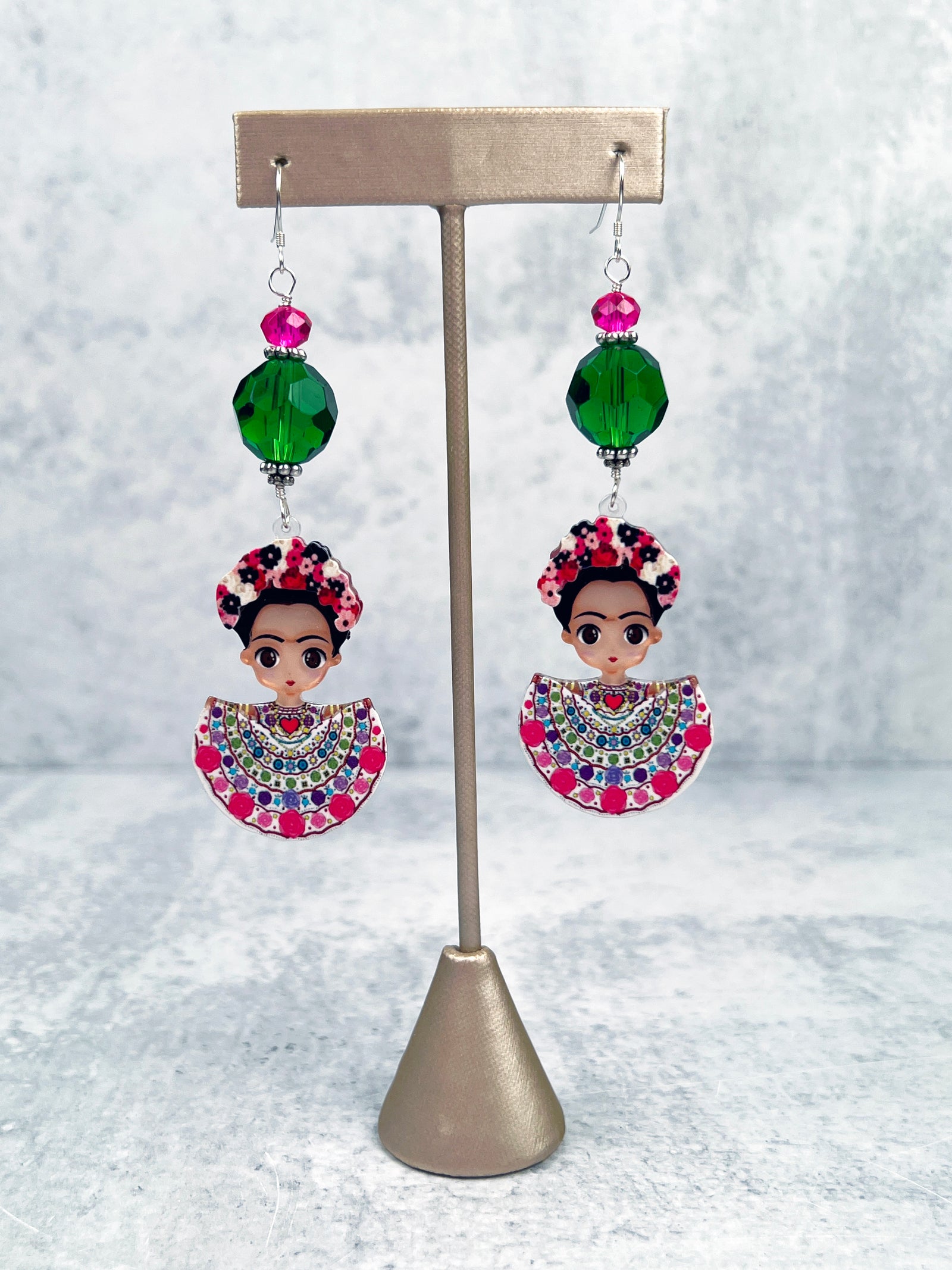 Mexican Doll Acrylic Earrings