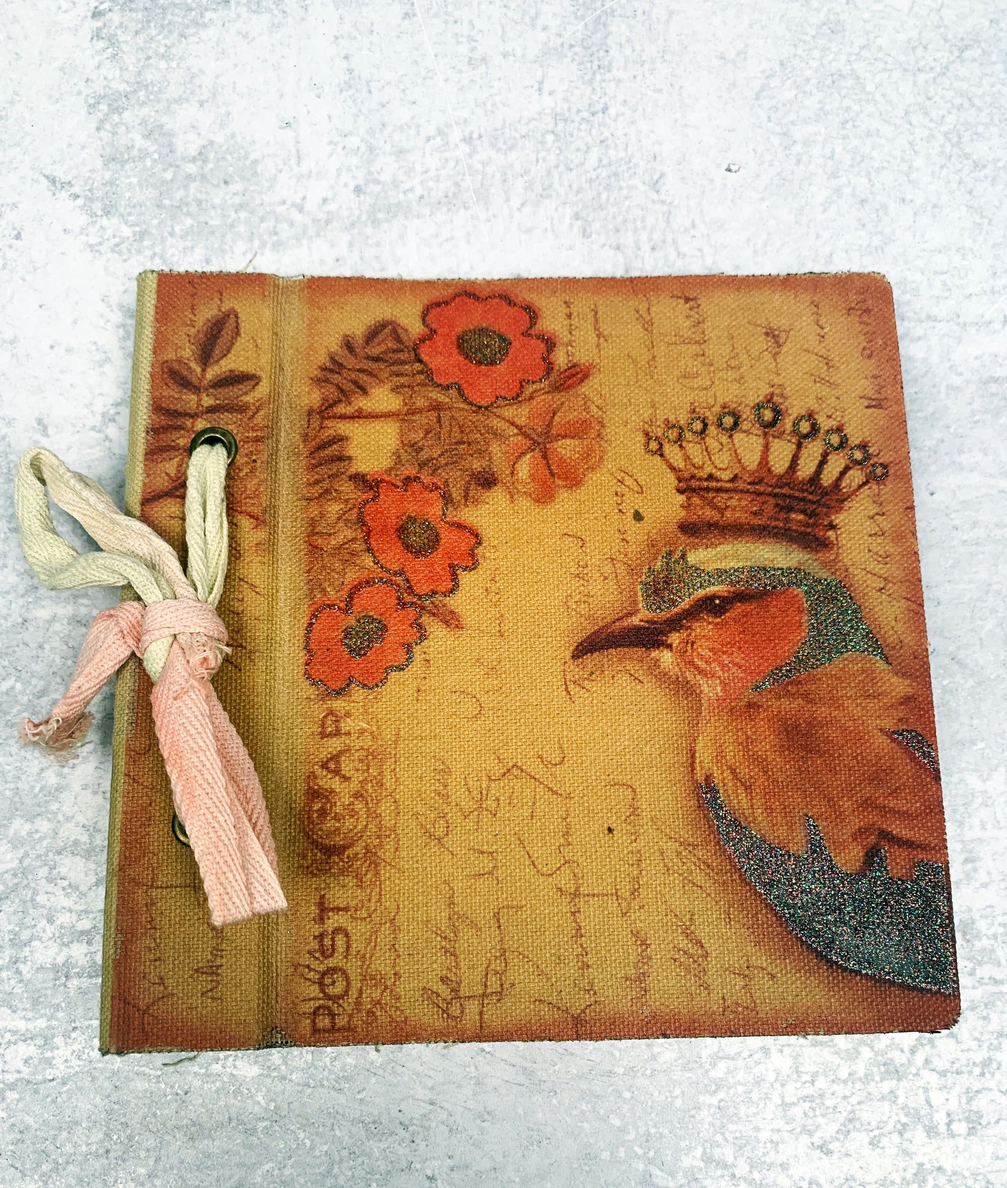 Bird and Crown Blank Kraft Paper Journal with Photo Sleeves