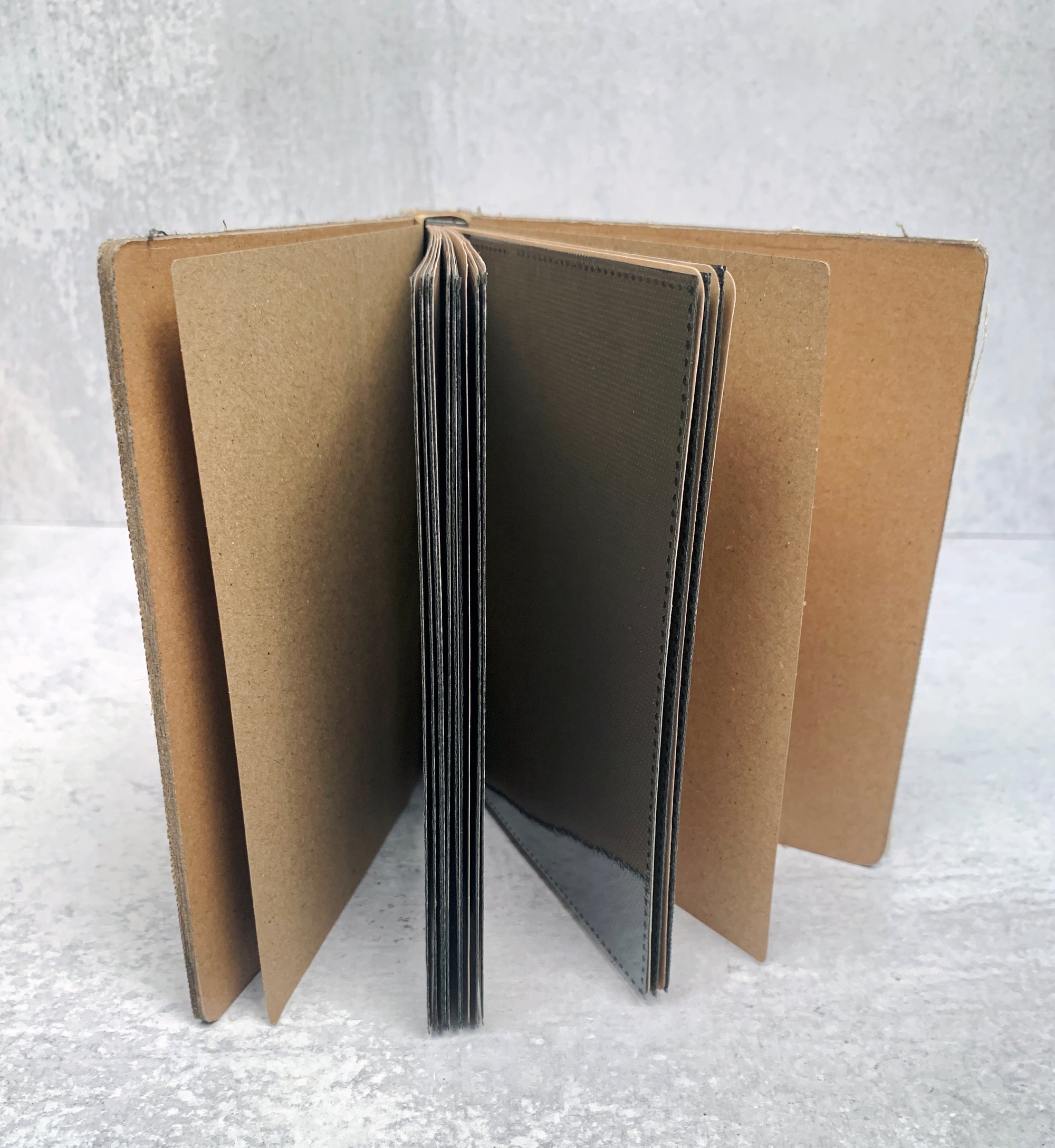 Bird and Crown Blank Kraft Paper Journal with Photo Sleeves