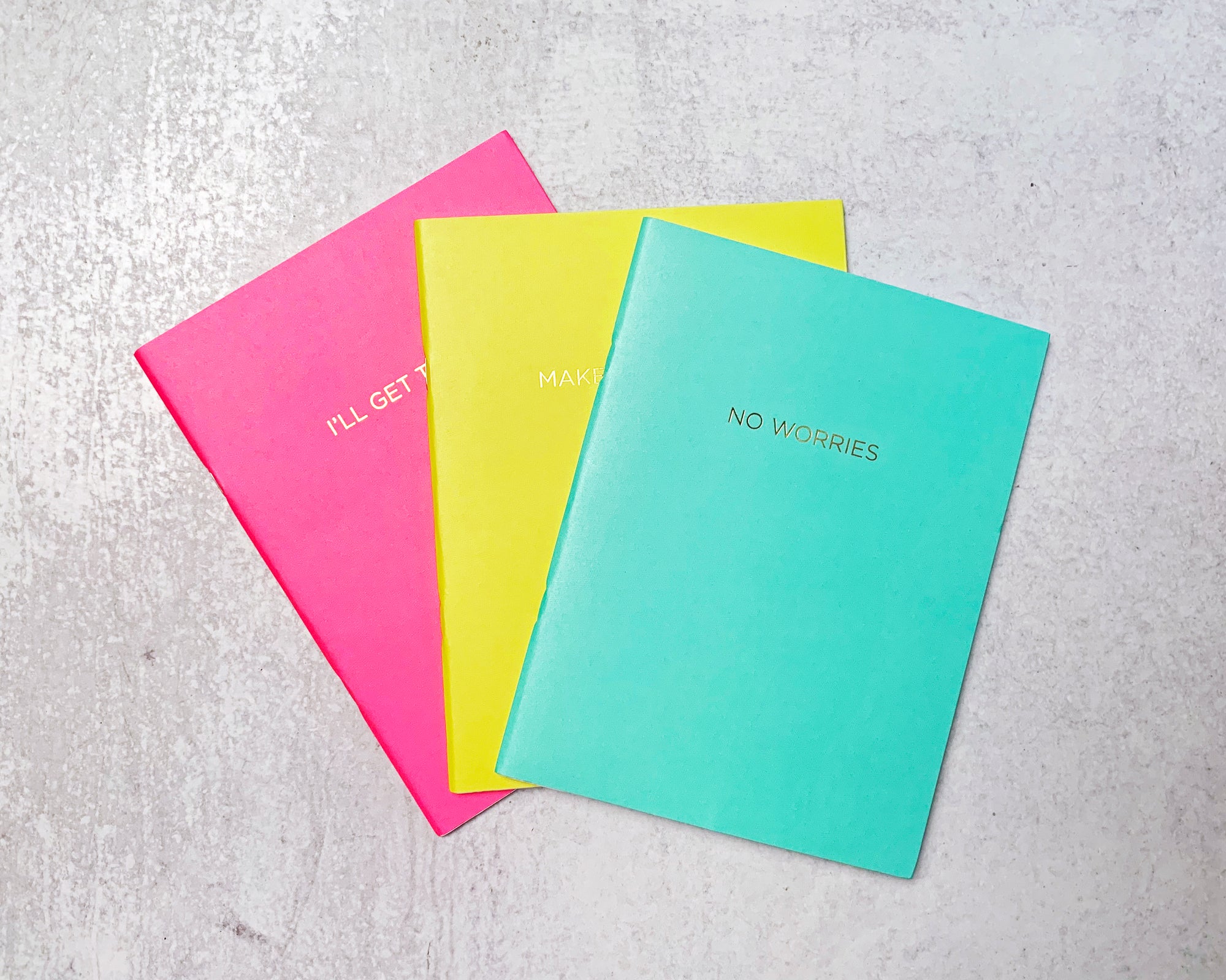 Neon Notebook with Gold Foil