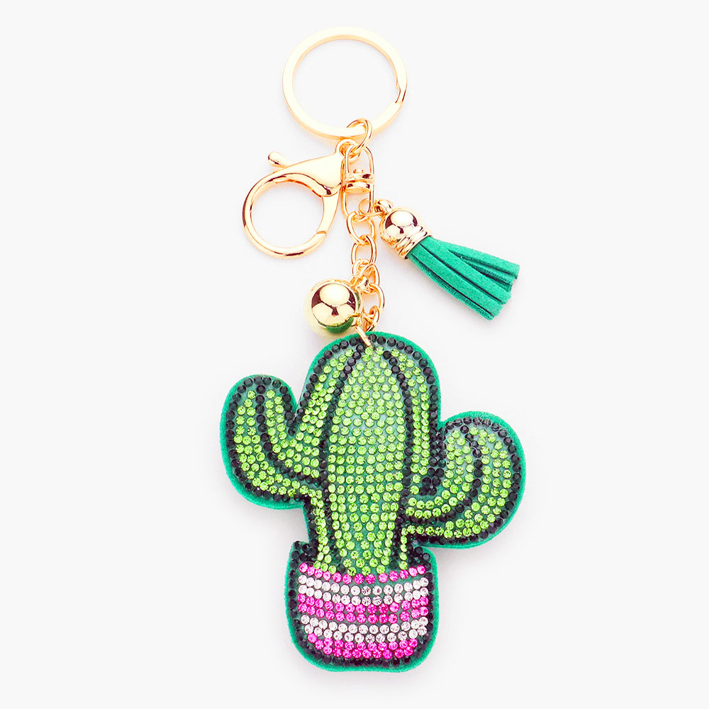 Cactus Bling Keychain