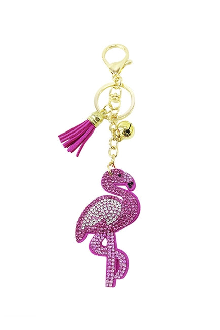 Flamingo Bling Keychain