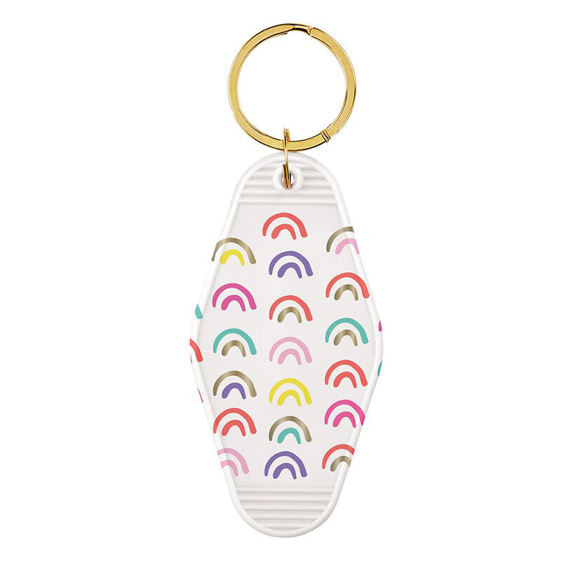 Rainbow Motel Keychain