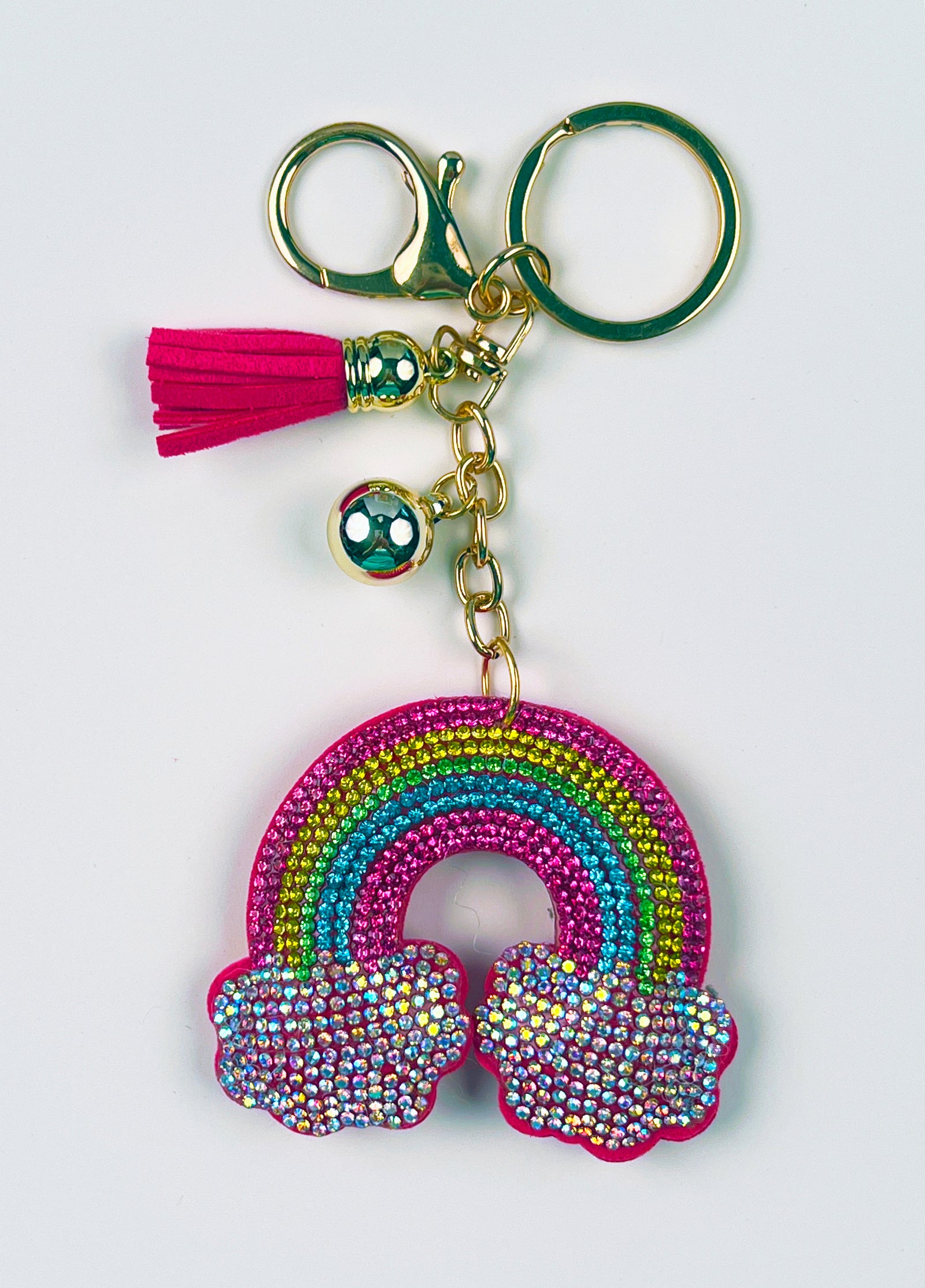 Rainbow Bling Keychain