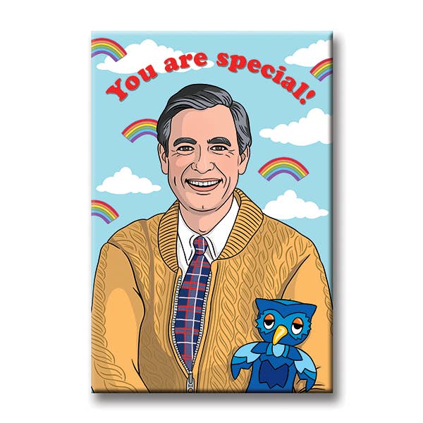 Mister Rogers and X the Owl Magnet