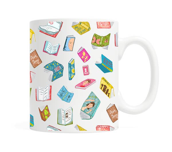Floating Books Coffee Mug