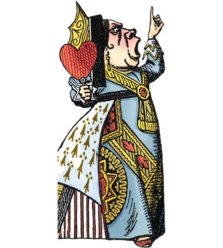 Alice in Wonderland Queen of Hearts Note Card