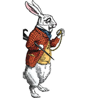 Alice in Wonderland White Rabbit Hatter Note Card