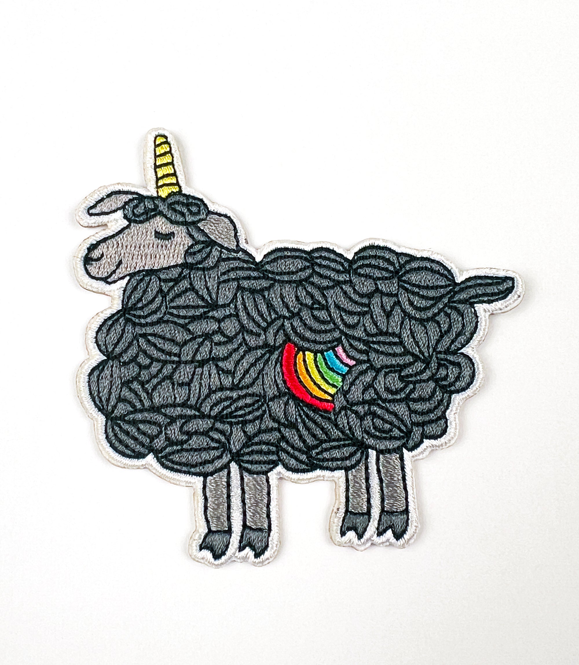 Black Sheep Embroidered Iron-On Patch