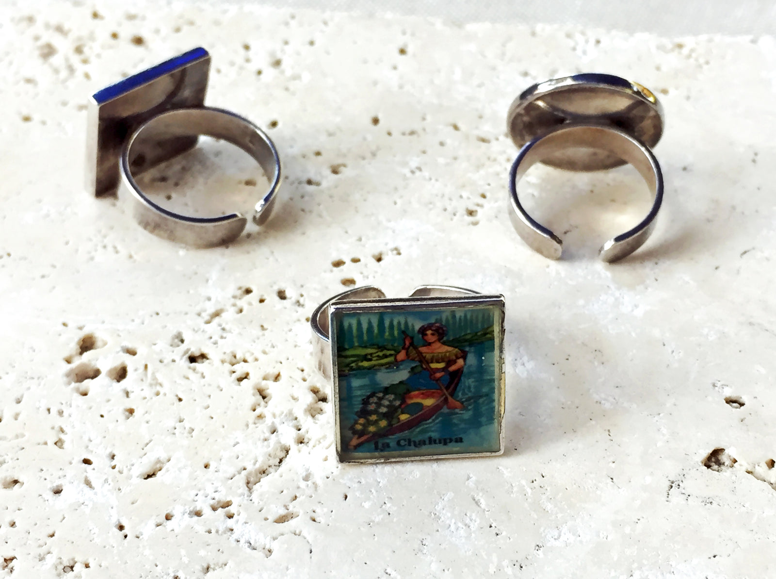 La Loteria 'la chalupa' Sterling Ring