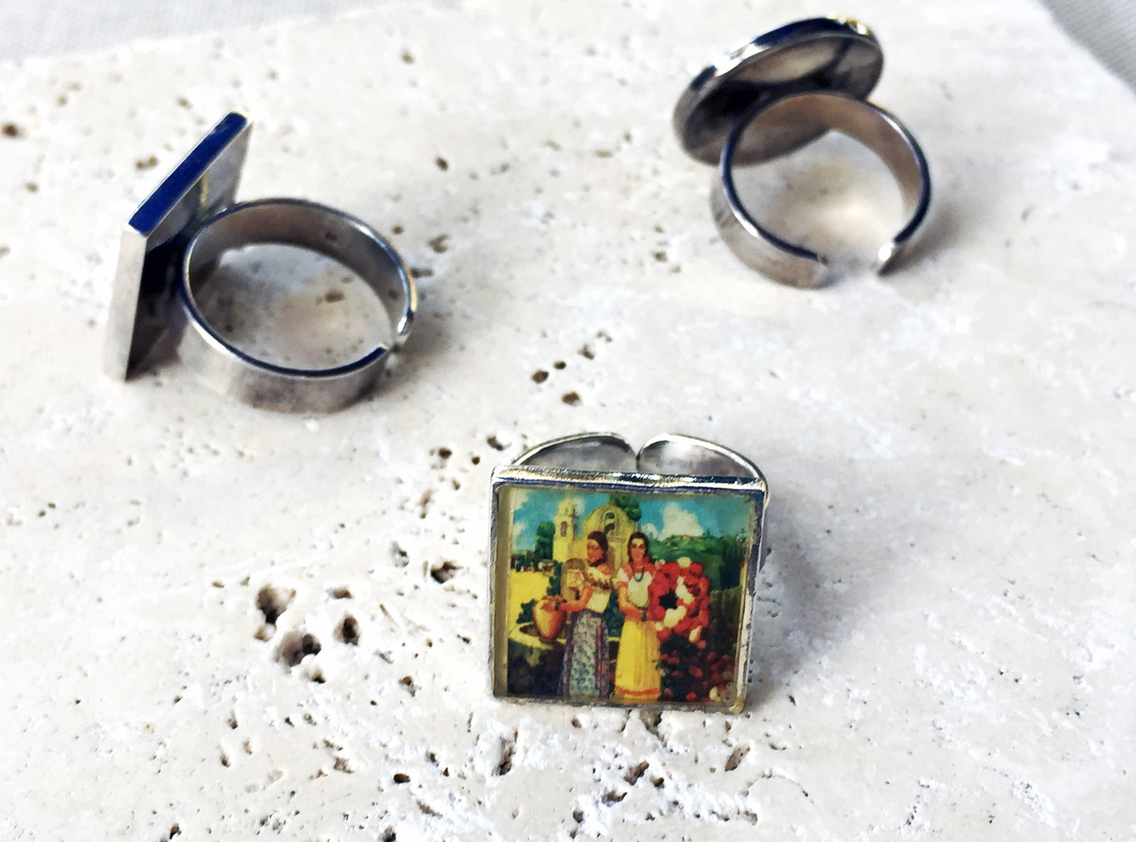 Fiesta of Flowers Sterling Ring