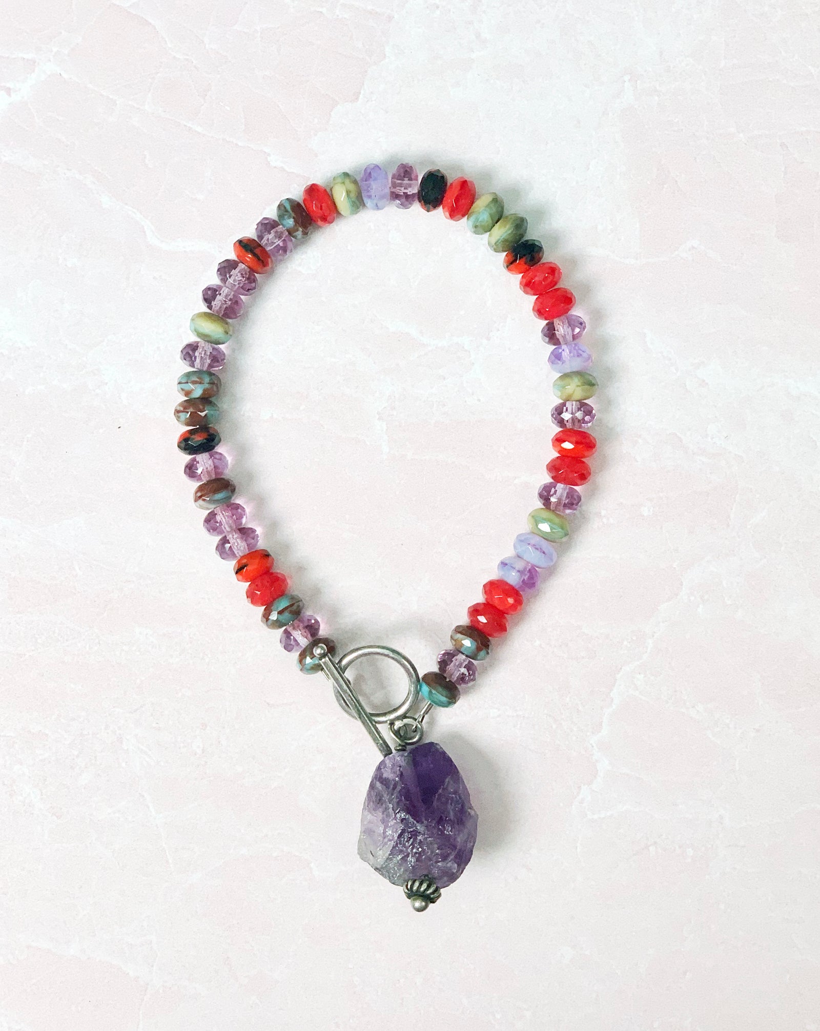 Amethyst in the Raw Bracelet