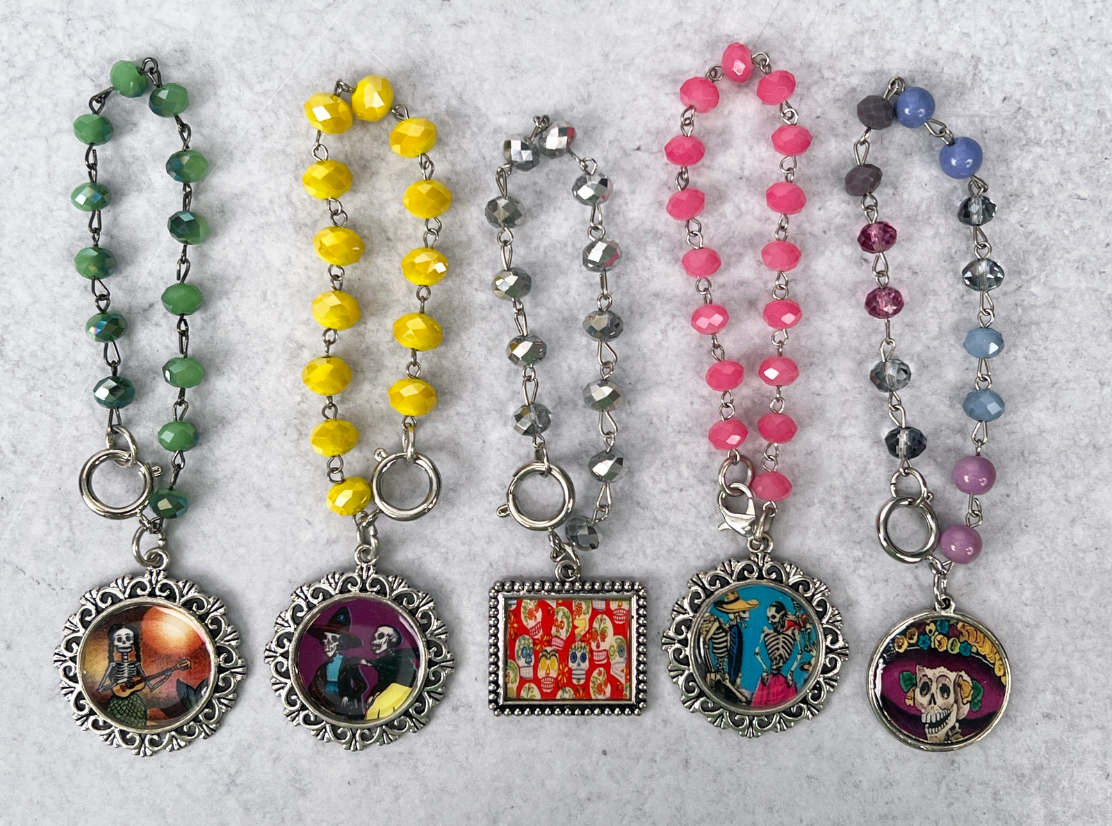 Dia de los Muertos Beaded Bracelet